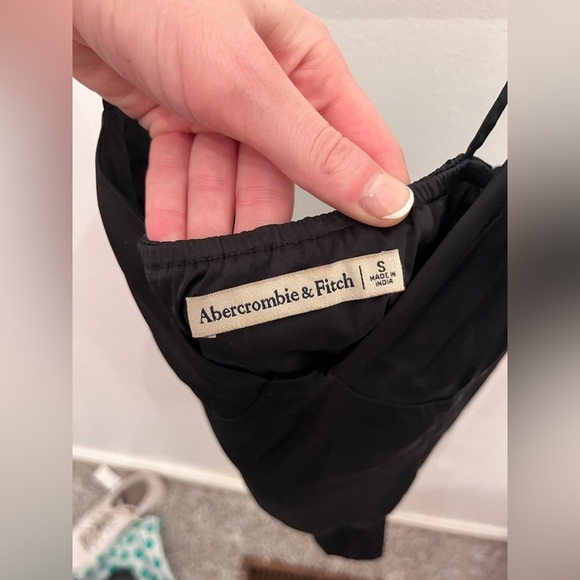 Abercrombie & Fitch Black Satin Corset Bodysuit Small - Picture 2 of 3